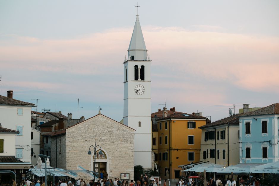Opuzen harbor sunset cafes Croatia