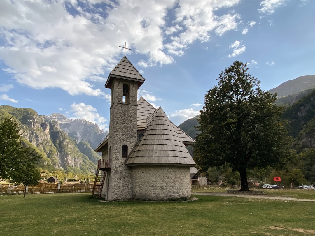 Church of the Assumption Theth Albania stone church village view