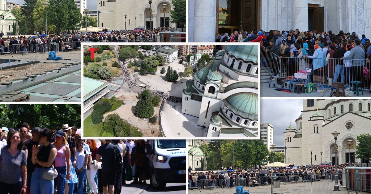 Mulțimi fără precedent în Belgrad pentru pelerinajul curelei Fecioarei