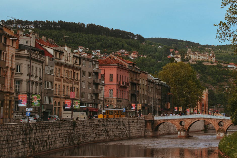 Latin Bridge Sarajevo Miljacka river historical site