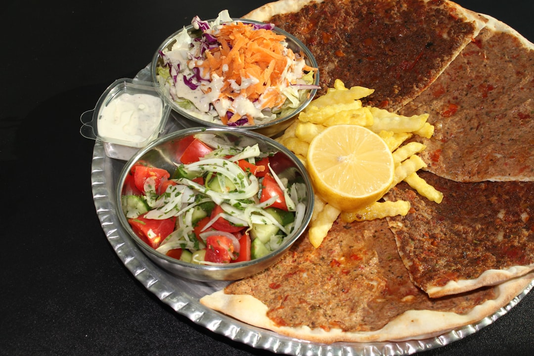 Bosnian Cevapi and Burek traditional food platter