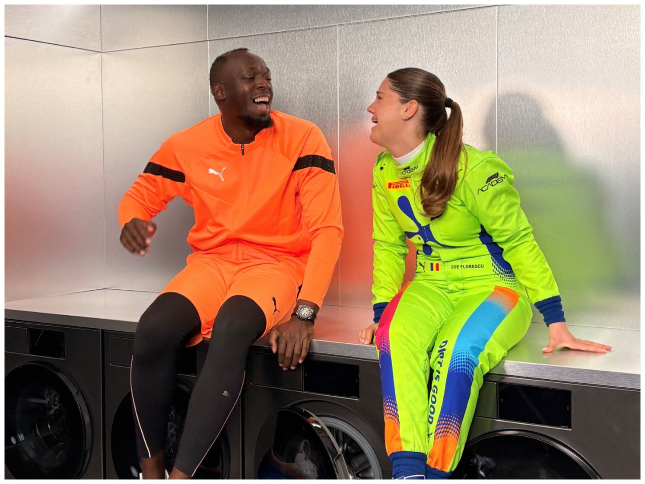 Târnăroaica de 17 ani Zoe Florescu Potolea rulează alături de Usain Bolt într-o campanie publicitară globală F1 Academy