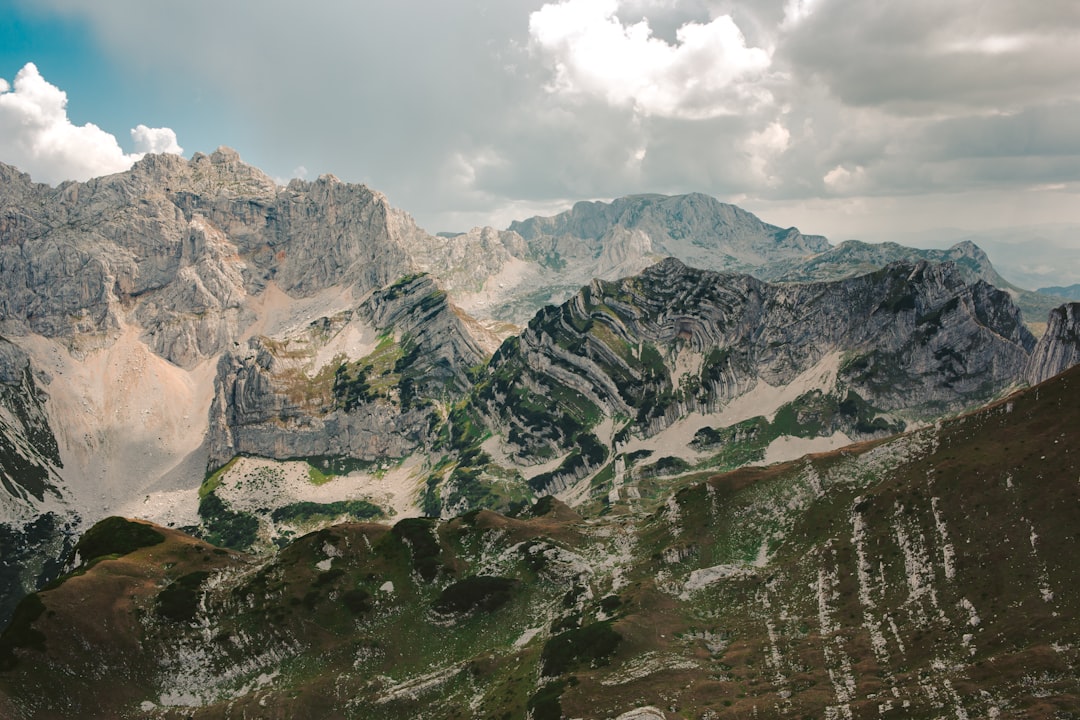 Bobotov Kuk hiking trail Durmitor National Park Montenegro rugged mountain path