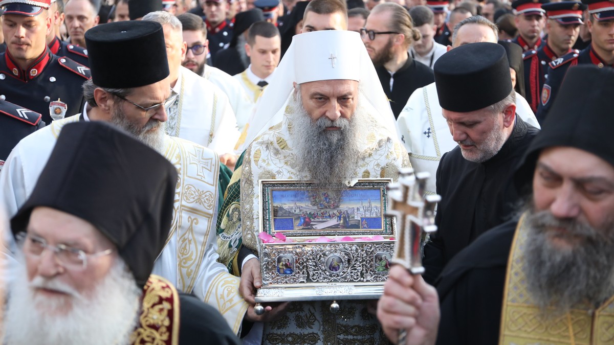 Litia Sfântul Sava din Beograd începe cu Patriarhul Porfirie