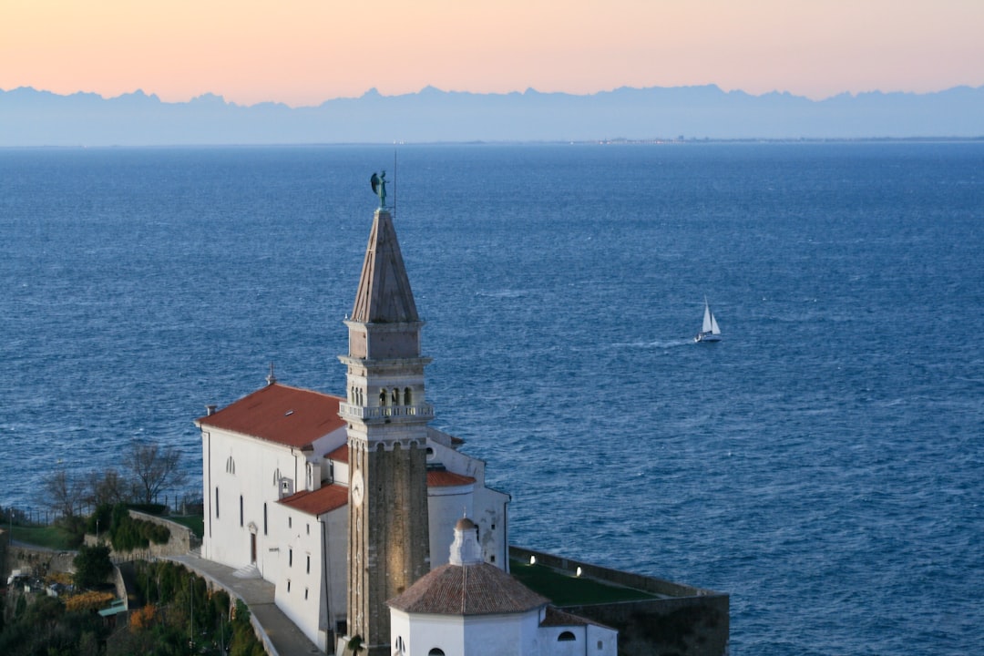 Piran Harbor bars Slovenia evening atmosphere sea view