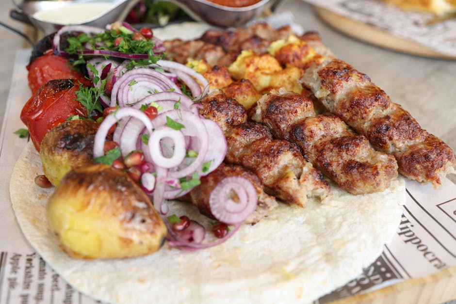 Cevapi platter Novi Sad Serbia traditional food