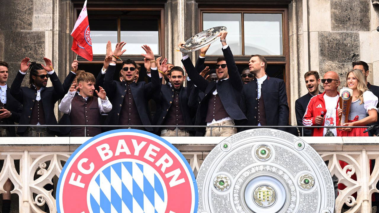 Prințul 1860 Munchen la sărbătoarea de campionat a lui Bayern Munich
