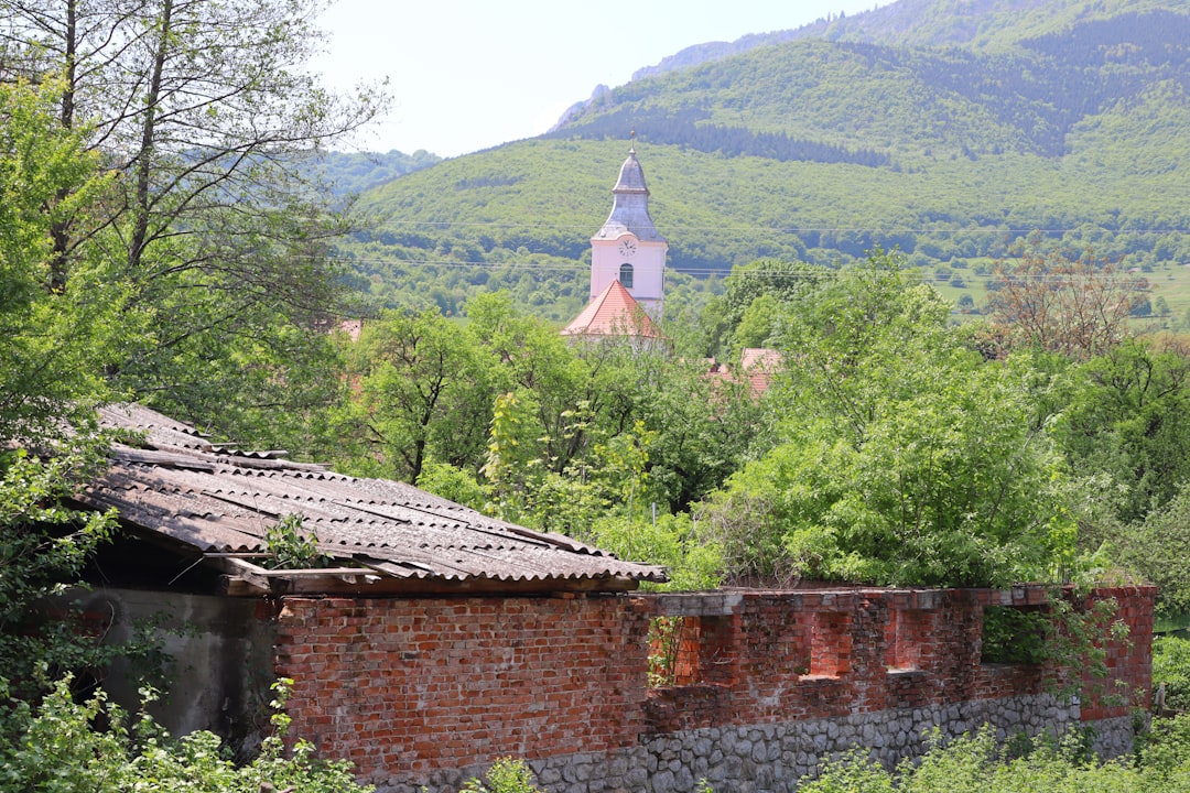 Biertan Fortified Church Romania massive walls towers forest background