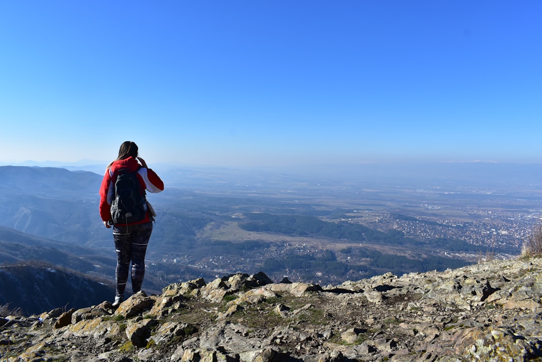 Vitosha Mountain Sofia Bulgaria hiking trail city view