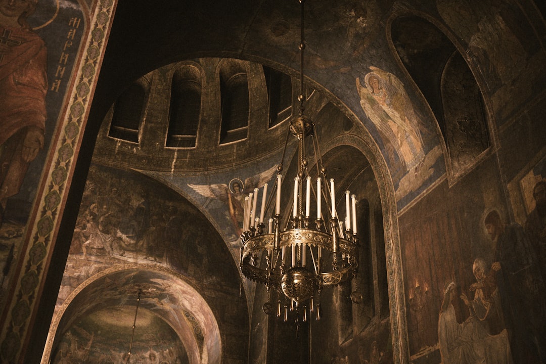 Boyana Church Sofia Bulgaria medieval frescoes interior sunlight