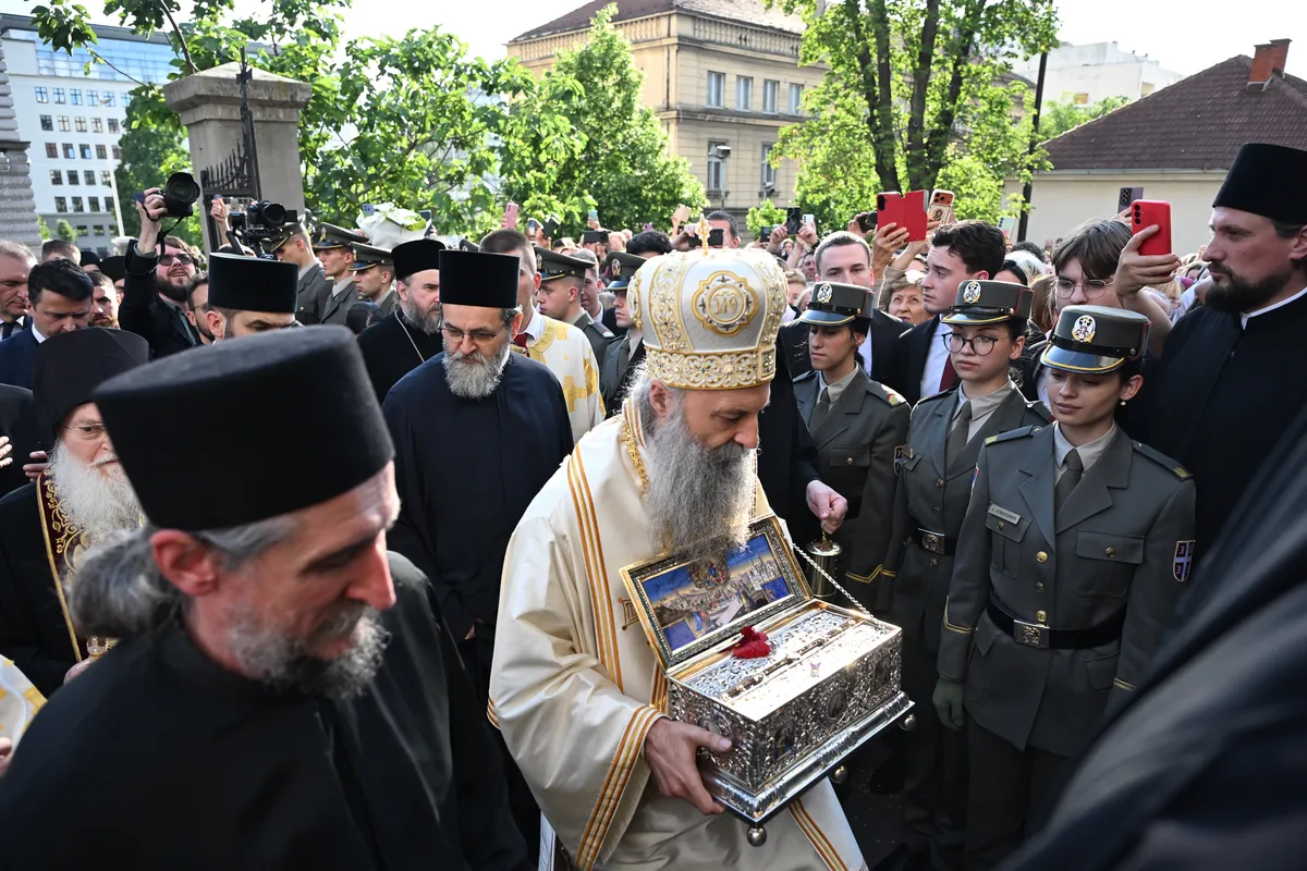 Celebrarea Spasovdan în Belgrad: Cinta Sfintei Mame a Domnului Conduc Procesiunea