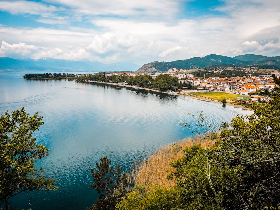 Samuil's Fortress Ohrid North Macedonia view over Lake Ohrid ancient ruins